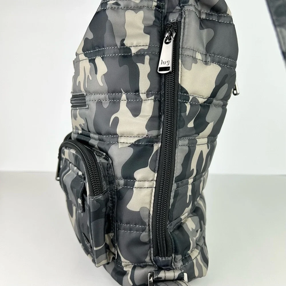 Lug Zipliner Camo Hobo Crossbody Lightweight Convertible Travel Organizer Bag